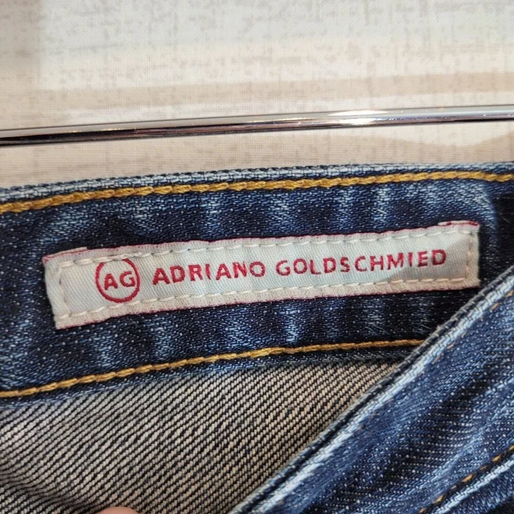 Ag Adriano Goldschmied Jeans Womens 29R 31x33 Blue Skinny Straight Denim Stretch - Picture 3 of 12